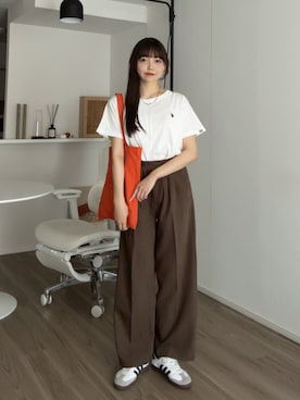 「アイテム（パンツ）」を使った、みさねさん（レディース・158cm）の秋コーディネート