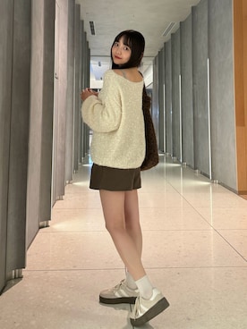 「アイテム（スニーカー）」を使った、みさねさん（レディース・158cm）の秋コーディネート