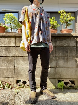 「LAD MUSICIAN（ラッドミュージシャン）のアイテム（チノパンツ）」を使った、えぴさん（メンズ・173cm）の春コーディネート