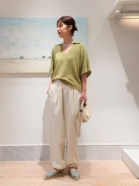 「HEREU（ヘリュー）のアイテム」を使った、Kikuchi_TOMORROWLANDさん（レディース・164cm）の夏コーディネート