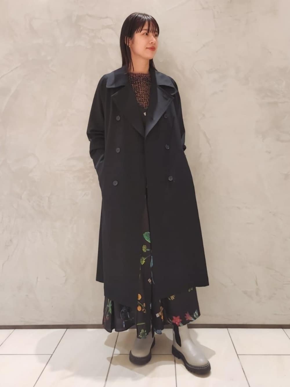 CABaN ウールギャバジン ロングトレンチコートを使った人気