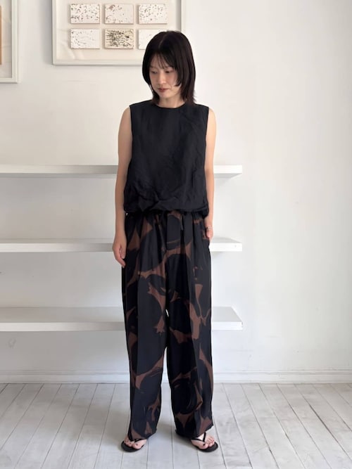 【GALERIE VIE】ランダムリネン バルーンノースリーブブラウス ランダムリネン バルーンノースリーブブラウス（シャツ/ブラウス