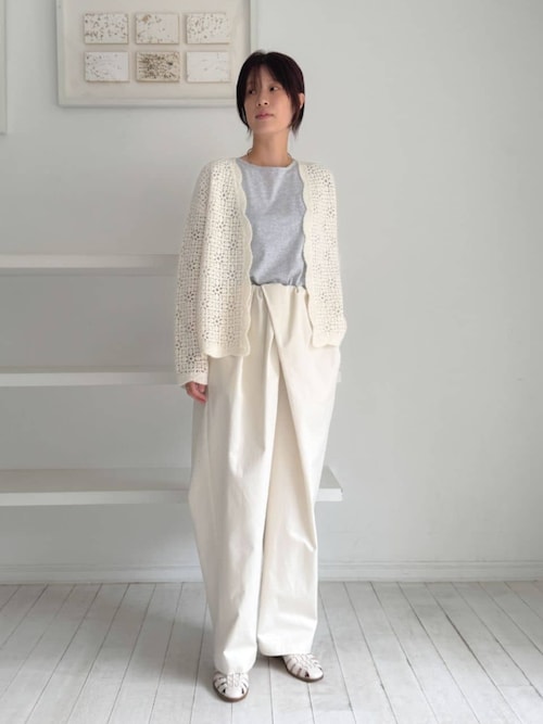 GALERIE VIE カーディガン カシミヤレース フロントオープン