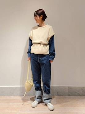 「TOMORROWLAND （トゥモローランド）のアイテム（ショルダーバッグ）」を使った、Kikuchi_TOMORROWLANDさん（レディース・164cm）の秋コーディネート