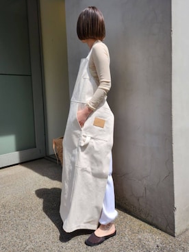 「トゥモローランド」｜「アイテム（スウェットパンツ）」を使った、Kikuchi_TOMORROWLANDさん（レディース・164cm）の春コーディネート