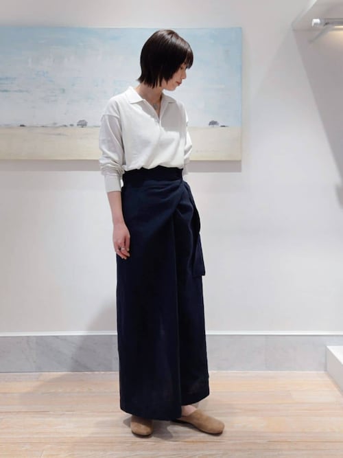 プレーンコットン ポロプルオーバー（ニット/セーター