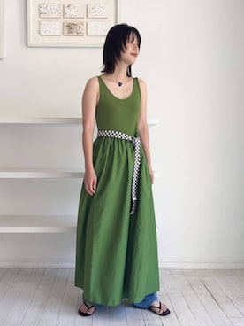 「トゥモローランド」｜「アイテム（ワンピース/ドレス）」を使った、Kikuchi_TOMORROWLANDさん（レディース・164cm）の夏コーディネート