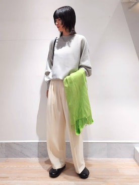 「HEREU（ヘリュー）のアイテム」を使った、Kikuchi_TOMORROWLANDさん（レディース・164cm）の秋コーディネート