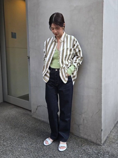 リユースシーアイランドコットン デニムストレートパンツ（デニム