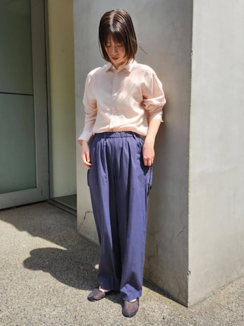 GALALERIE VIE　23年　コットンツイルパンツ　日本製 GALERIE VIE パンツ コットンツイル イージーパンツ レディース