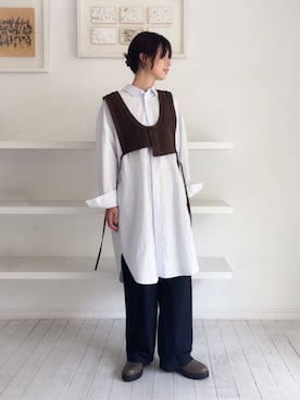 「アイテム（チュニック）」を使った、Kikuchi_TOMORROWLANDさん（レディース・164cm）の秋コーディネート