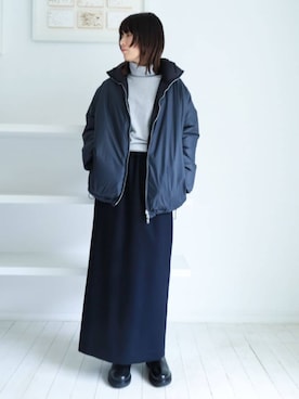 「トゥモローランド」｜「アイテム（ダウンジャケット/コート）」を使った、Kikuchi_TOMORROWLANDさん（レディース・164cm）の冬コーディネート