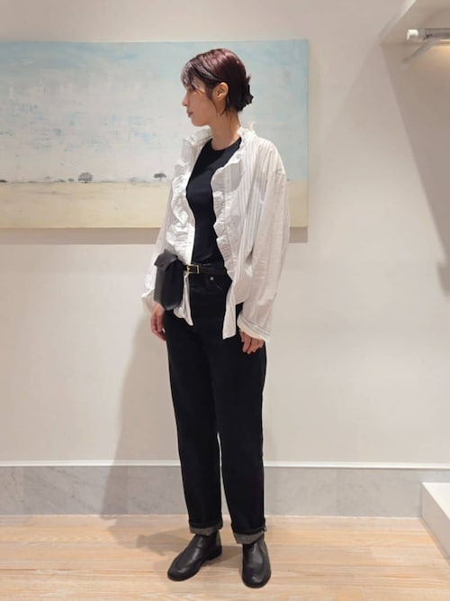 ブラックデニム ストレートパンツ（デニムパンツ）｜GALERIE VIE