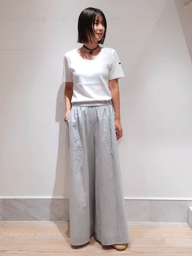 「インドコットン」｜Kikuchi_TOMORROWLANDさん（レディース・164cm）の夏コーディネート
