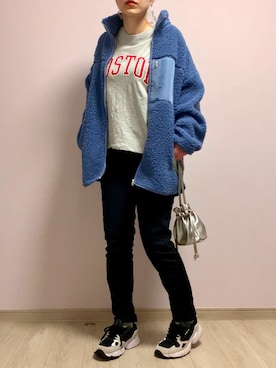 「H&M（エイチ・アンド・エム）のアイテム（その他アウター）」を使った、MOMOさん（レディース・165cm）の春コーディネート