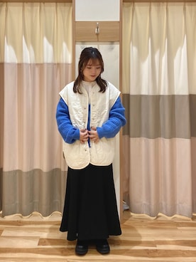 「Samansa Mos2 blue（サマンサモスモスブルー）のアイテム（その他シューズ）」を使った、uemuraさん（レディース・150cm）の冬コーディネート