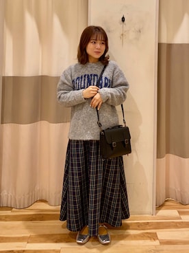 「サッチェルバッグ」｜uemuraさん（レディース・150cm）の冬コーディネート