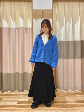 「Samansa Mos2 blue（サマンサモスモスブルー）のアイテム（その他シューズ）」を使った、uemuraさん（レディース・150cm）の冬コーディネート