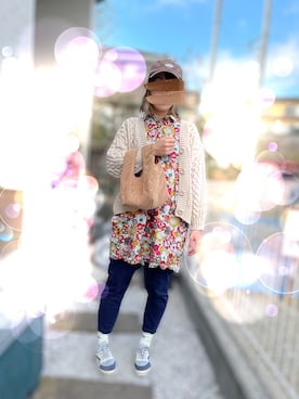 「go slow caravan（ゴースローキャラバン）のアイテム（ワンピース/ドレス）」を使った、p☺︎tchanさん（レディース・158cm）の冬コーディネート