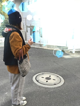 「Design Tshirts Store graniph（デザイン　ティーシャツ　ストア　グラニフ）のアイテム（ジャケット/アウター）」を使った、p☺︎tchanさん（レディース・158cm）の冬コーディネート