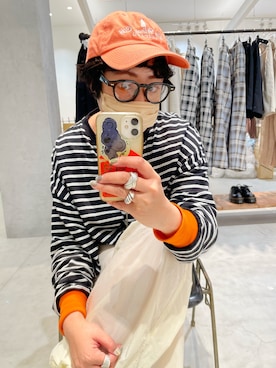 「キャップ女子」｜みすたーさん（レディース・158cm）の春コーディネート