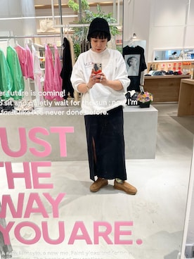 「モノトーン」｜みすたーさん（レディース・158cm）の春コーディネート