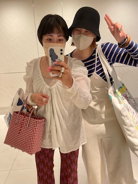 「Kastane（カスタネ）のクローシュHAT（ハット）」を使った、みすたーさん（レディース・158cm）の春コーディネート