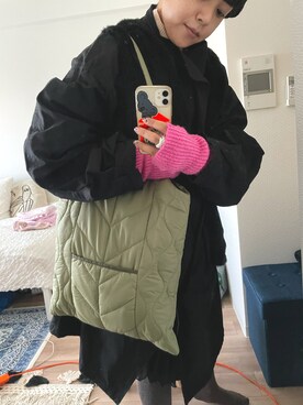 「WHIMSIC（ウィムジック）のアイテム（その他アウター）」を使った、みすたーさん（レディース・158cm）の冬コーディネート