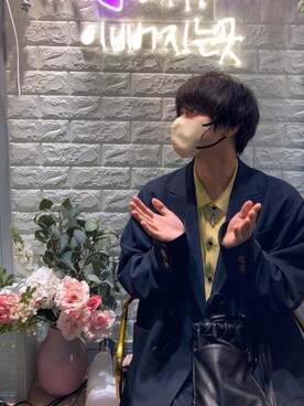 「EMMA  CLOTHES」｜「アイテム（アクセサリー）」を使った、橋本おてもとさん（メンズ・176cm）の春コーディネート