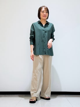 「インディヴィ」｜「アイテム（サンダル）」を使った、mikaさん（レディース・165cm）の夏コーディネート