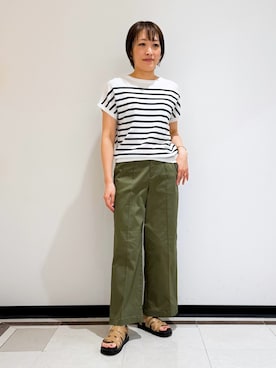 「インディヴィ」｜「アイテム（サンダル）」を使った、mikaさん（レディース・165cm）の夏コーディネート
