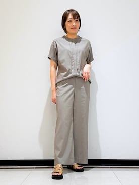 「インディヴィ」｜「アイテム（サンダル）」を使った、mikaさん（レディース・165cm）の夏コーディネート