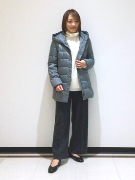 「インディヴィ」｜「アイテム（その他アウター）」を使った、mikaさん（レディース・165cm）の冬コーディネート