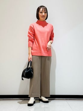 「インディヴィ」｜「アイテム（ブーツ）」を使った、mikaさん（レディース・165cm）の冬コーディネート