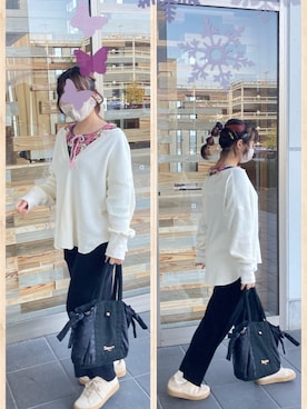 「LOIS CRAYON（ロイスクレヨン）のアイテム」を使った、mmmさん（レディース・157cm）の冬コーディネート