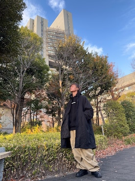 「アイテム（モッズコート）」を使った、Kanさん（メンズ・170cm）の冬コーディネート