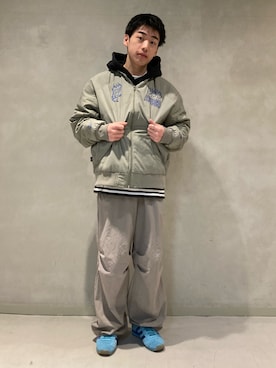 「キルトジャケット」｜「アイテム（ジャケット/アウター）」を使った、NRさん（メンズ・163cm）の秋コーディネート