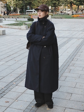 「アイテム（ステンカラーコート）」を使った、noaverse__さん（レディース・170cm）の秋コーディネート