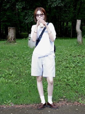 「MOSCOT（モスコット）のアイテム」を使った、noaverse__さん（レディース・170cm）の夏コーディネート