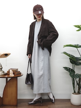 「welleg（ウェレッグ）のアイテム」を使った、noaverse__さん（レディース・170cm）の冬コーディネート