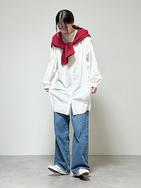 マルチロングシャツLS 262769を使った人気ファッション