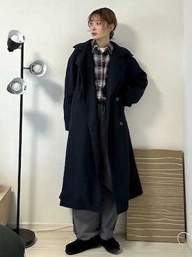 「アイテム（モカシン/デッキシューズ）」を使った、noaverse__さん（レディース・170cm）の秋コーディネート