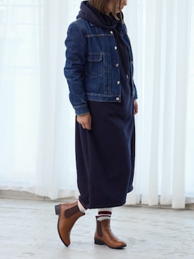 「ing（イング）のアイテム（シューズ）」を使った、MODEETJACOMOingSTAFFさん（レディース・160cm）の秋コーディネート