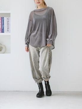 「フロントジッパー」｜MODEETJACOMOingSTAFFさん（レディース・164cm）の冬コーディネート