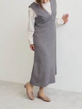 「Riz raffinee（リズラフィーネ）のアイテム」を使った、MODEETJACOMOingSTAFFさん（レディース・160cm）の秋コーディネート