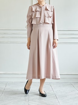 「Mode et Jacomo（モードエジャコモ）のアイテム（パンプス）」を使った、MODEETJACOMOingSTAFFさん（レディース・158cm）の冬コーディネート