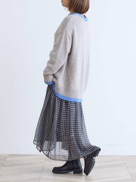 「ing（イング）のアイテム（シューズ）」を使った、MODEETJACOMOingSTAFFさん（レディース・160cm）の秋コーディネート