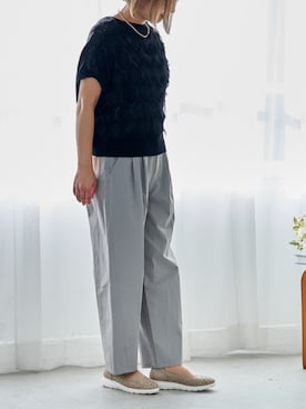 「Atelier（アトリエ）の【軽量】【3E】レーザーカットデザインパンプス（パンプス、ベージュ系）」を使った、MODEETJACOMOingSTAFFさん（レディース・159cm）の夏コーディネート
