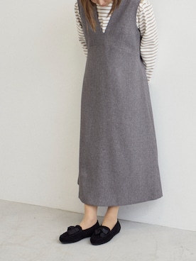 「Riz raffinee（リズラフィーネ）のアイテム」を使った、MODEETJACOMOingSTAFFさん（レディース・163cm）の秋コーディネート