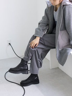 「ワントーンスタイル」｜MODEETJACOMOingSTAFFさん（レディース・165cm）の冬コーディネート